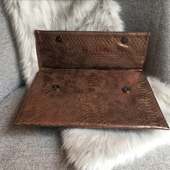 Verde Fashion large clutch metallic brown - Picture 3 of 4